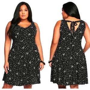 Torrid Womens Dress Flare Sleveless Music Notes sz 22